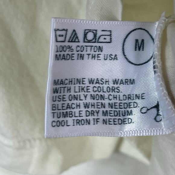 Standard Issue T Shirt Mens M Ivory Short Sleeve Crew Neck Regular Fit Cotton - Picture 4 of 9